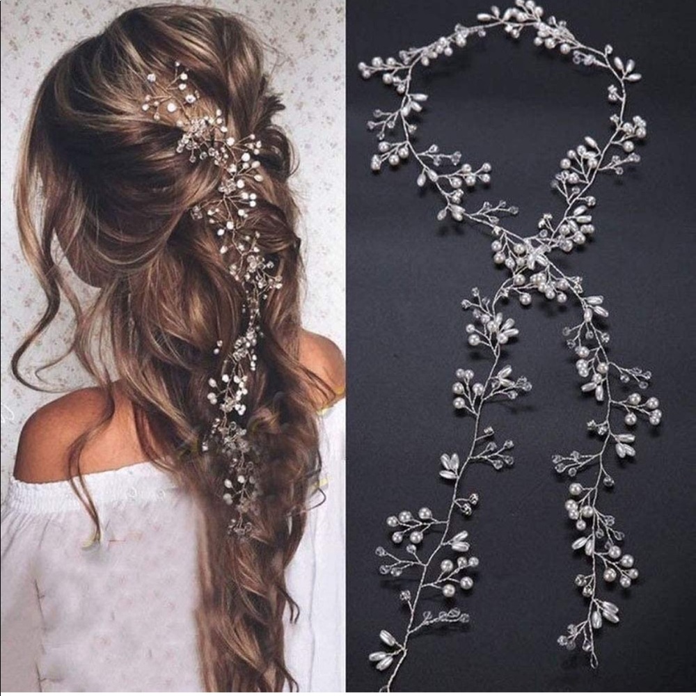 Pearl and Crystal Bridal Hair Vine